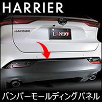 ハリアー80系専用 ブラック リアバンパーモールディングパネル