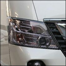 NV350 キャラバン 2/3型専用 ヘッドライトカバー(ライトスモーク)