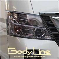 NV350 キャラバン 2/3型専用 ヘッドライトカバー(ライトスモーク)